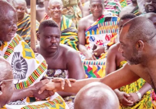 Otumfuo Osei Tutu and Dr. Matthew Opoku Prempeh